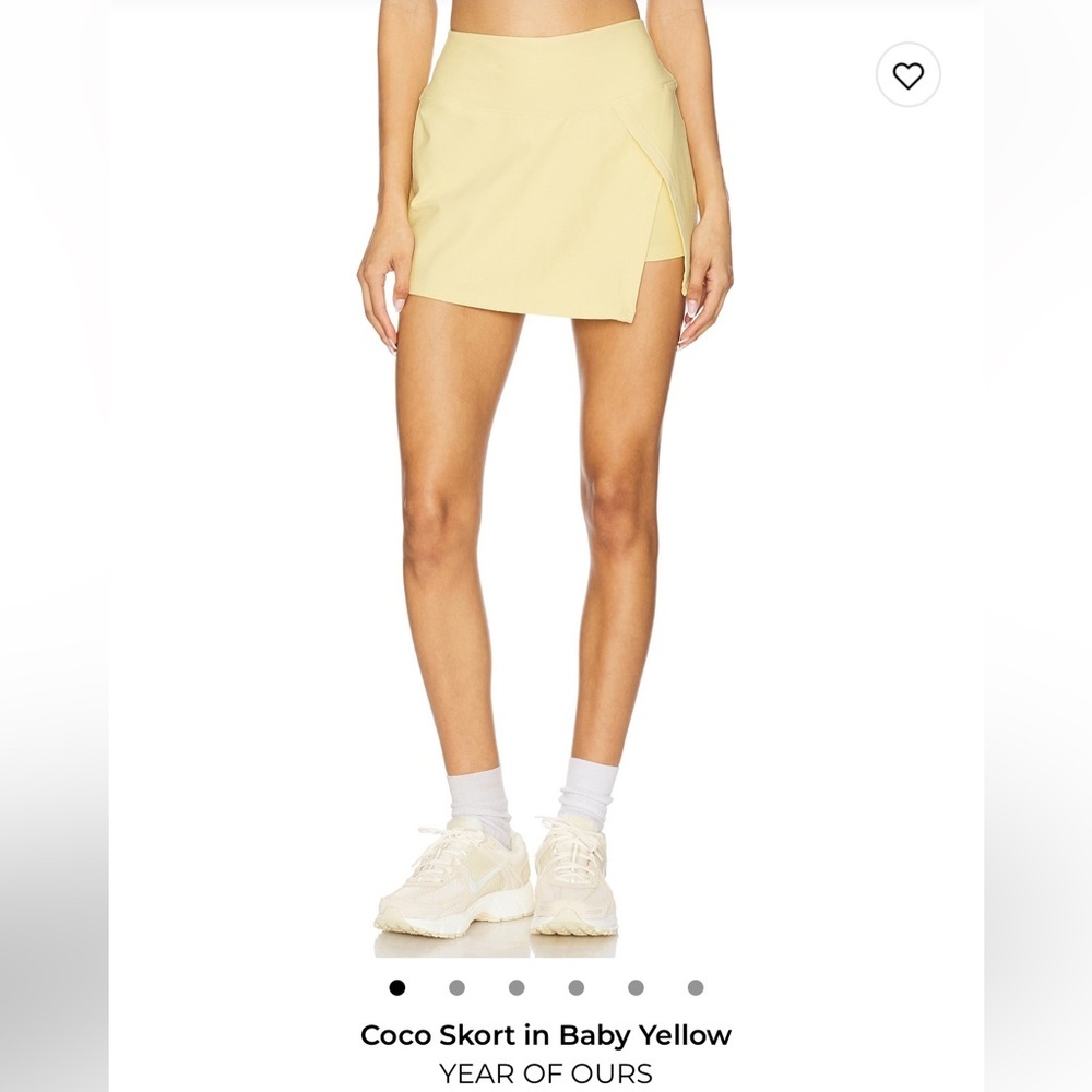 Year of Ours Coco Skort in Baby Yellow size medium
